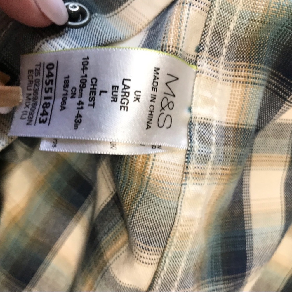 North Coast Marks & Spencer Oversized Plaid Shirt - Size Large - Picture 11 of 13